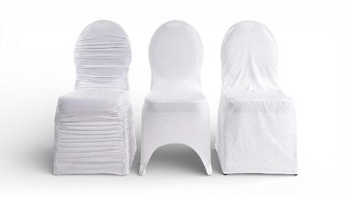 Bankettstuhl inkl. Stretch-Husse mieten – Weißes Komplett-Set für Hochzeiten & Events