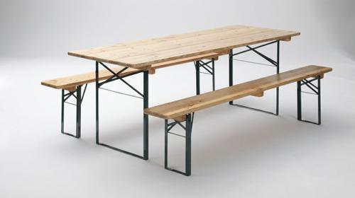 Bierzeltgarnitur mieten – Festzeltgarnitur in 50 cm oder 70 cm Breite für Events