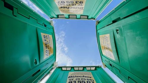 stilles Örtchen zum Mieten, GRATIS Lieferung der Toiletten deutschlandweit | Mobiltoilette für die Baustelle mit wöchentlicher Reinigung u. Tankentleerung