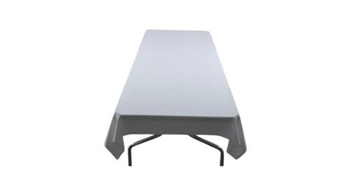 Tischdecke weiß mieten (130×220 cm) – Damast-Qualität für Festtafeln