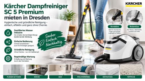 Dampfreiniger mieten in Dresden – Verleih & Vermietung