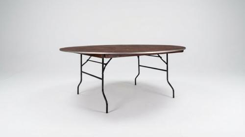 Eleganter Banketttisch mieten (verschiedene Größen 180 & 150cm) – Runder Tisch für Events & Feiern