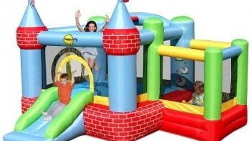 Hüpfburg Schloß mit Rutsche und Anbau 9,75qm