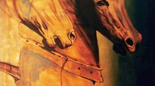 Venedig Pferde Kulisse, venezianisch, Venedig, Pferde, Kulisse, Italien, italienisch, Dekoration, Event, Messe