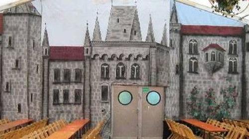 Burg Kulisse, Burg, Kulisse, Schloss, Schlosskulisse, Burgmauer, Mauer, Gemäuer, Schlossmauer, Event, Messe