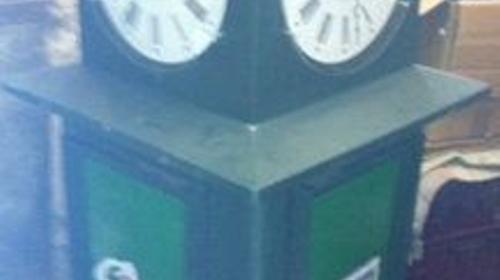 Standuhr, Urbane Uhr, 50er Jahre, 60er Jahre, Waschmittelwerbung,