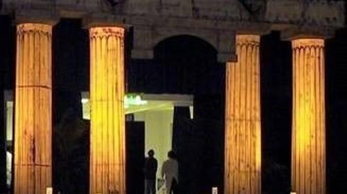 Ägyptische Säule mit Architraven Aufsatz, Säule, Säulen, Ägypten, ägyptisch, Architrave, Architraven, Tempel