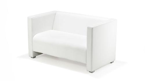 Exklusives Loungesofa mieten (Weiß) – Elegantes Business-Sofa für Messen & Events