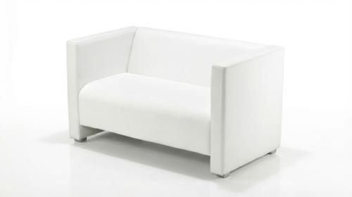 Exklusives Loungesofa mieten (Weiß) – Elegantes Business-Sofa für Messen & Events