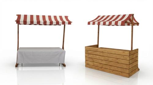Nostalgischer Marktstand mieten – Candy Bar & Verkaufsstand für Hochzeit & Event