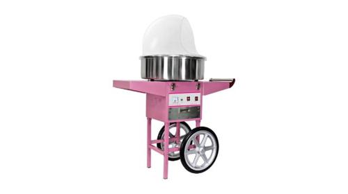 Nostalgische Zuckerwattemaschine mieten – Inklusive Wagen & Schutzhaube