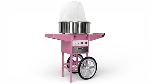 Nostalgische Zuckerwattemaschine mieten – Inklusive Wagen & Schutzhaube
