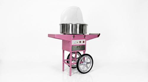 Nostalgische Zuckerwattemaschine mieten – Inklusive Wagen & Schutzhaube