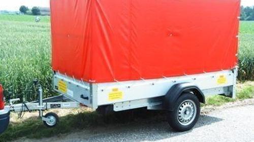 Geschlossener Plananhänger  750 kg ungebremst - Ladefläche: 2510 x 1280 x 1300 = 4,18 m³  Nutzlast  ca. 530 kg