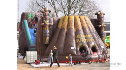 Hüpfburg Survival Seilbahn