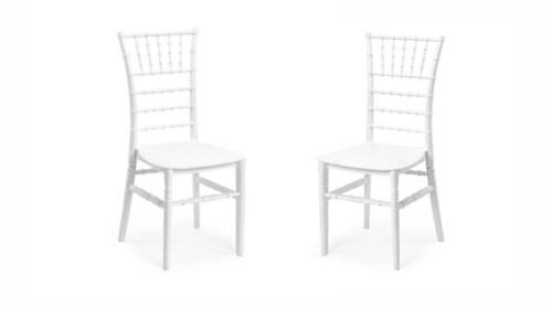 Exklusiver Chiavary Stuhl mieten – Weißer Tiffany Bankettstuhl inkl. Kissen