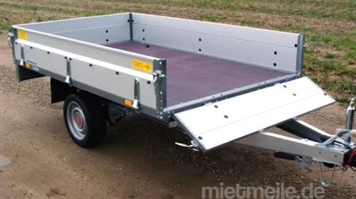 Offener Kastenanhänger Hochlader 1300 kg gebremst 2510 x 1530 x 345