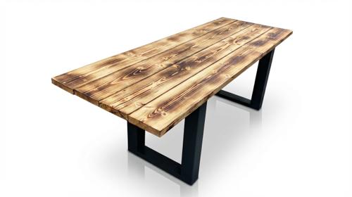 Rustikaler Holzbohlentisch mieten – Vintage Banketttisch (220x80 cm) für Hochzeiten & Events