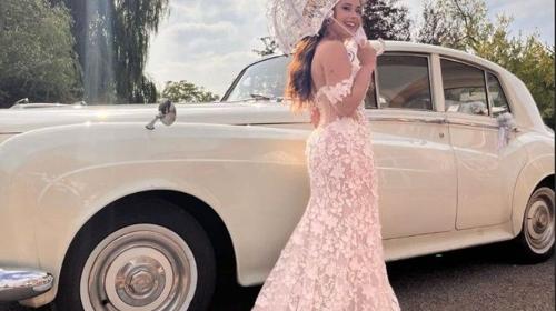 Bentley/Rolls Royce in weiss mit weisser Innenausstattung-Hochzeitsauto-Hochzeitsoldtimer