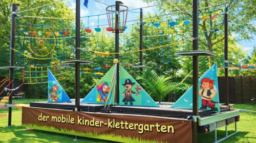 Der Kletterpirat - mobiler Kinderhochseilgarten – Co2 neutral - green event modul