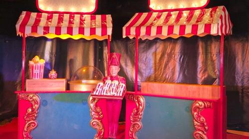 Popcorn Zuckerwatte Kinderschminken Kaspertheater Drehorgel LeierkastenDosenwerfen