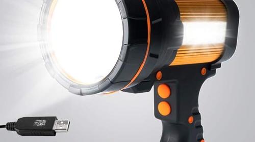 Handscheinwerfer hellste LED Taschenlampe extrem Hell aufladbar Handscheinwerfer Handlampe