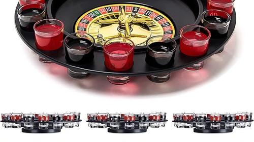Roulette Trinkspiel Partyspiel mit Drehrad 2 – 8 Spieler 16 Schnapsgläser & 2 Kugeln Roulettespiel