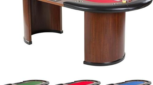 Pokertisch Royal Flush komplett 213 x 106 x 75 cm Gewicht 58 kg 9 Getränkehalter Armauflage
