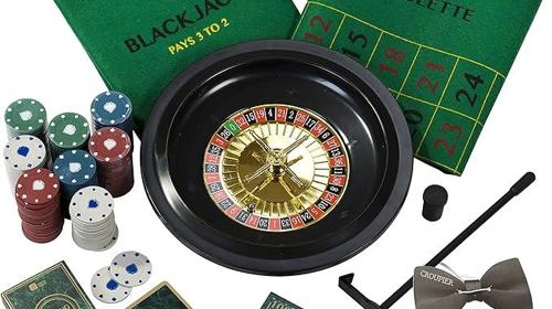 Blackjack Casino Night Game Kit Play Poker Roulette Glücksspielset für Erwachsene Chips Spielgeld