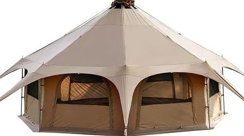Familiencampingzelt Jurtenzelt Glockenzelt luxus wasserdichtes Baumwoll Leinwand Glockenzelt 8 P