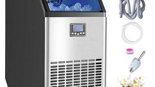 Eiswürfelmaschine gewerblich Eiswürfelbereiter Eismaschine 50 kg/Tag 17 kg Speicherkapazität 45