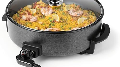 Multifunktionspfanne Tischpfanne Bratpfanne Gourmetpfanne Paellapfanne WOK-Pfanne Pizzapfanne