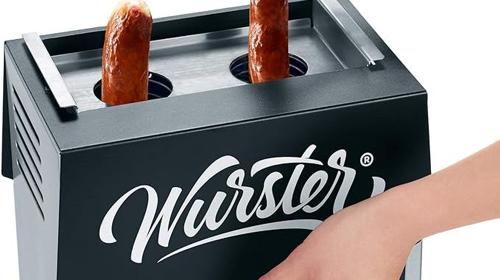 Wurstbräter Wurstgrill Wurstmaschine Wurstmaker schwarz abnehmbare Wurstablage [Energieklasse B]