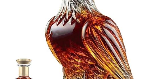 Whiskyflasche Adler Eagle Whisky-Dekanter Tischdekor Dekoration Whisky Eagle Glas-Dekanter