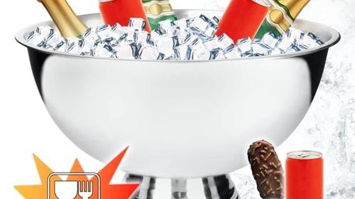 Sektschale Champagnerkühler Früchtekühler Edelstahlschale Getränkekühler Sektkühler Weinkühler