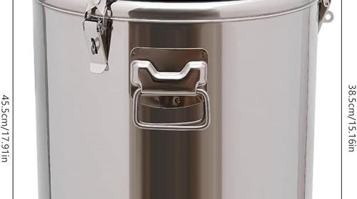 Transportbehälter Thermobehälter 32L für Speisen Getränke Profi Gastro Edelstahl seitliche Griffe