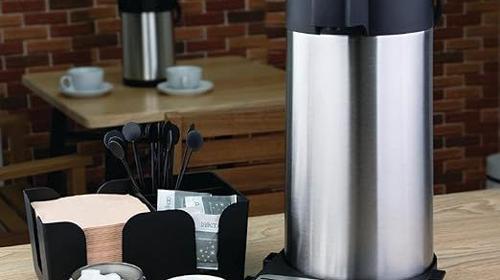 Teekanne Pumpkanne Kaffeekanne Thermoskanne Isolierkanne Airpot 5L 445 x 172 mm Edelstahl Infuser
