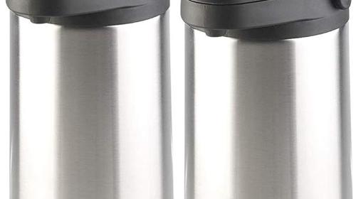 Vakuumisolierkanne 2 x 5 L Isolierkanne Pumpkanne 2er-Set Kaffeekanne doppelwandig mit Pumpsystem