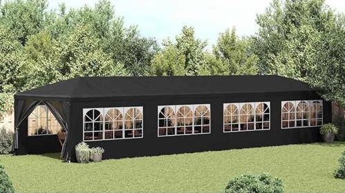 Partyzelt Pavillon Gartenzelt Bierzelt Gartenpavillon 3 x 12 m Anthrazit
