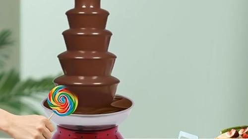Schokobrunnen Profi Schokoladenbrunnen Schokoschmelze Schokoladenschmelze 3500 g Edelstahl 5 Ebenen
