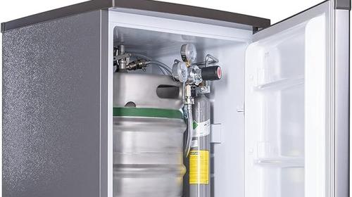 Zapfanlage Bierzapfanlage Silber max. 30 L Fässer mit Zapfsäule Uhr Co² Keg Profigerät Gastro
