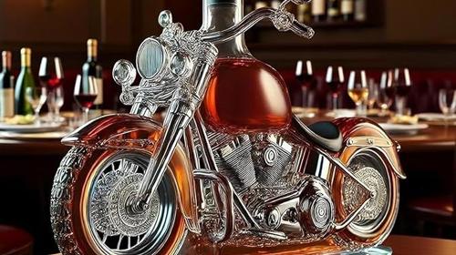 Motorrad-Whisky-Dekanter Whisky-Liebhaber Glasflasche lustige Trinkflasche Whisky Champagner Wodka