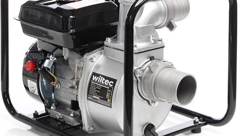 Benzin-Schmutzwasserpumpe 4 kW 48.000 l/h 28 m Förderhöhe Wasserpumpe Gartenpumpe mit 80 mm