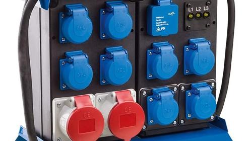 Stromverteiler Baustromverteiler Stromstation tragbar 2 CEE Stecker 400V/16A/5polig
