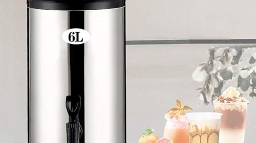 Suppenkessel isolierter Catering-Getränkespender Heißwasserspender Edelstahl mit Hahn 16 L Milchtee