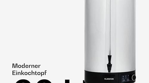 Kakaokocher Einkochautomat Heißwasserspender Einkochtopf Glühweinkocher Zapfhahn 60 L Edelstahl