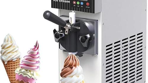 Eismaschine Softeismaschine 450 W 4–5 kg/h Leistung vertikal Selbstreinigung LCD-Display Restaurant