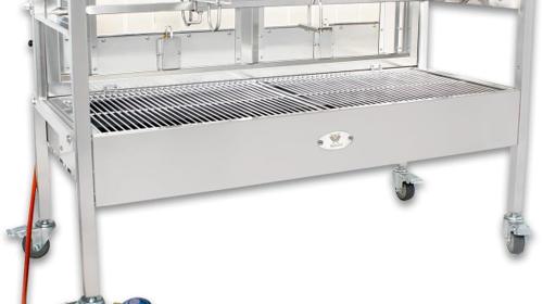 Lammgrill Drehspieß Hähnchengrill Gasgrill Spanferkelgrill Grillwagen Edelstahl Motor und Spieß