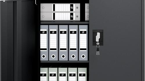 Messeschrank Wertschrank Aktenschrank Aufbewahrungsschrank Stahlschrank 3 Ebenen mit Schloss