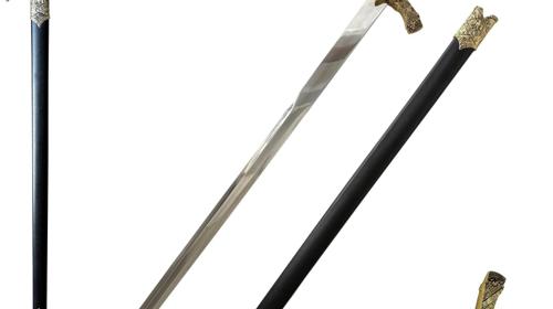 Ritterschwert Ritter-Schwert 108 cm mittelalterlich mit rotem Kreuz Edelstahl mit Scheide Cosplay